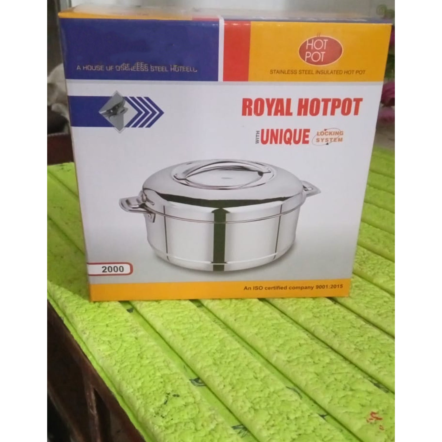 Royal Unique Hot Pot Stainless Steel Insulated Serving Casserole with Lid Handle (2000 ML) Royal Unique Hot Pot Stainless Steel Insulated Serving Casserole with Lid Handle (2000 ML)